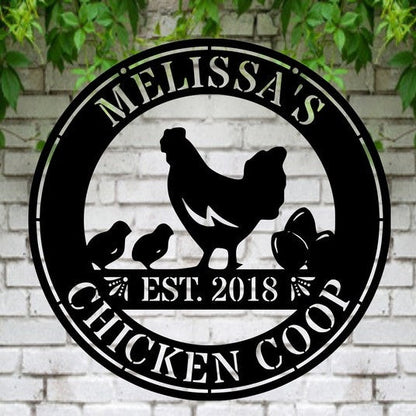 Personalized Chicken Coop Sign, Hen House Coop Sign, Our Little Coop Sign Metal Sign, Metal Chicken Coop Sign, Custom Chicken Coop sign il_794xN.4818580104_qo0k.jpg