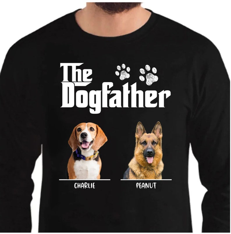 The Dog Father Personalized Custom Photo Dog Dad Shirt, Dog Dad Shirt, Gift For Him, Fathers Day Shirt, Personalized Dog Shirt for Men
