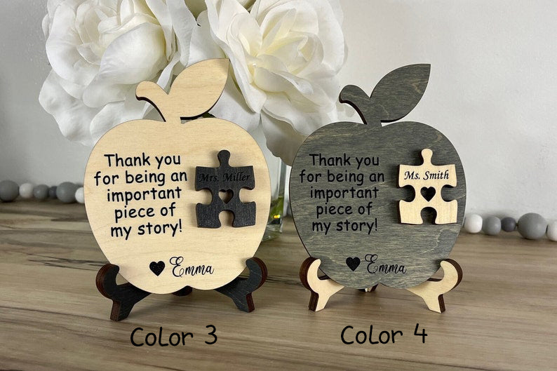 Teacher Gift, Appreciation, Apple, Desktop Size, Personalized Teacher Gift, End of Year, Teacher Gifts, Daycare, Preschool, Thank you, Ideas
