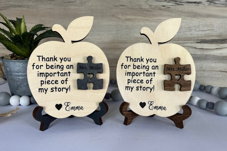 Teacher Gift, Appreciation, Apple, Desktop Size, Personalized Teacher Gift, End of Year, Teacher Gifts, Daycare, Preschool, Thank you, Ideas