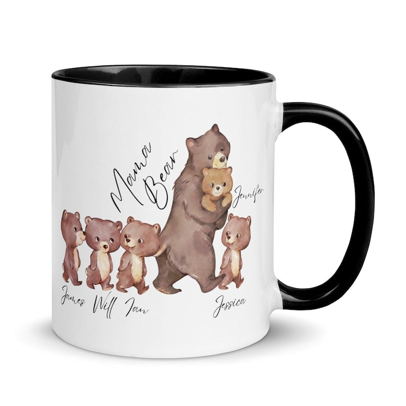 Mama Bear Mug, Custom Mother's Day Gift, Mom Mug, Momma Bear and Cubs, Unique Gift for Mom, Custom Mug, Mom Birthday Gift