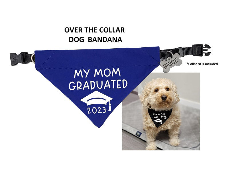 I Gave her all the answers Dog Bandana, Mom Studied I Slept Graduation Bandana, Graduation Gift for Dog Mom, Class of 2025 Dog Dad Gift