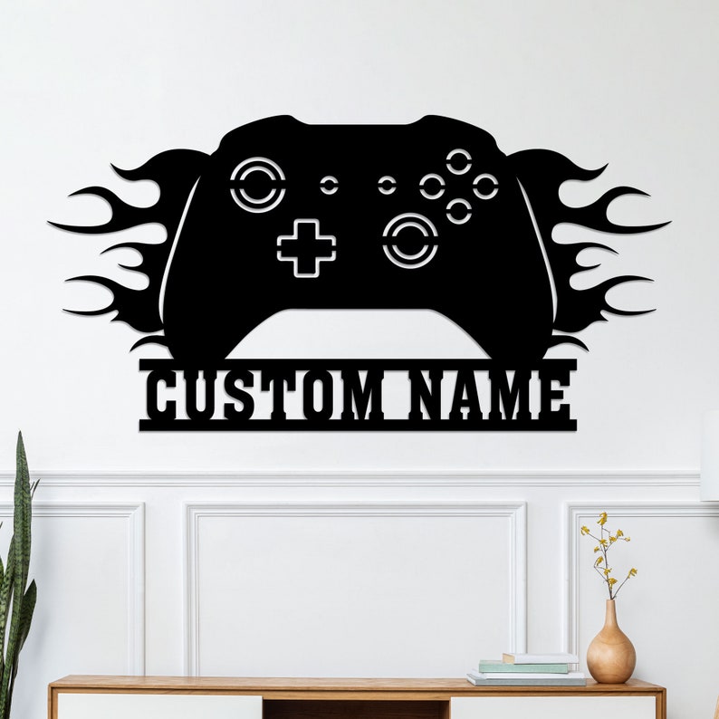 Personalized Video Game Controller Metal Wall, Gamer Wall Art, Game Room Decor, Boys Room Decoration, Gift For Him, Game Lover