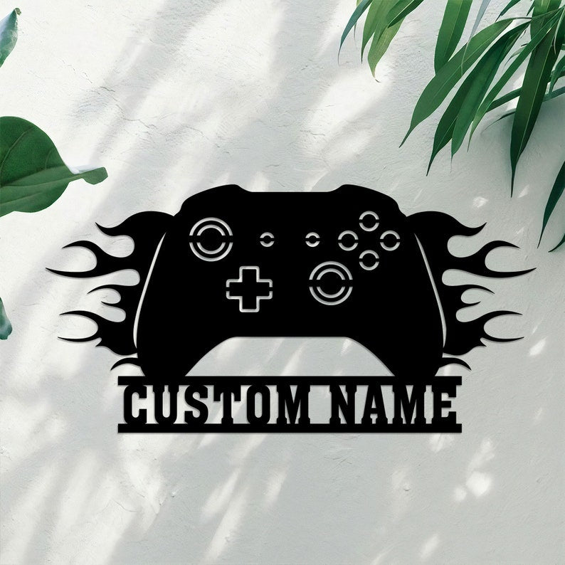 Personalized Video Game Controller Metal Wall, Gamer Wall Art, Game Room Decor, Boys Room Decoration, Gift For Him, Game Lover