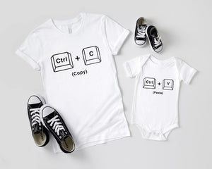 Copy Paste Shirt, Father and Baby Matching Shirts, Copy And Paste Daddy And Daughter Shirts, New Baby Gift