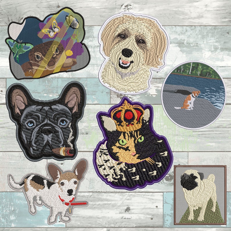 CUSTOM Pet Patch Embroidered - Up To 11 - Iron/Sew-on/Hook and Loop - Personalized Patch Your Design for Logos Gifts Art Projects Bags Hats