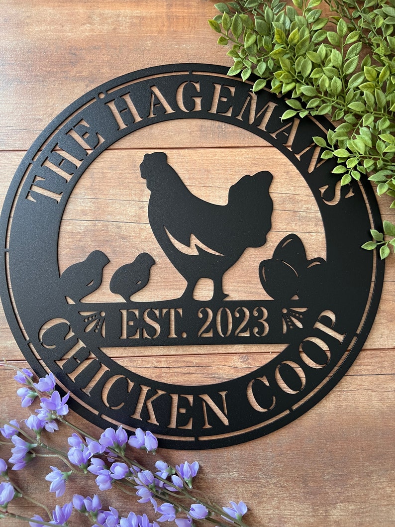 Personalized Chicken Coop Sign, Hen House Coop Sign, Our Little Coop Sign Metal Sign, Metal Chicken Coop Sign, Custom Chicken Coop sign