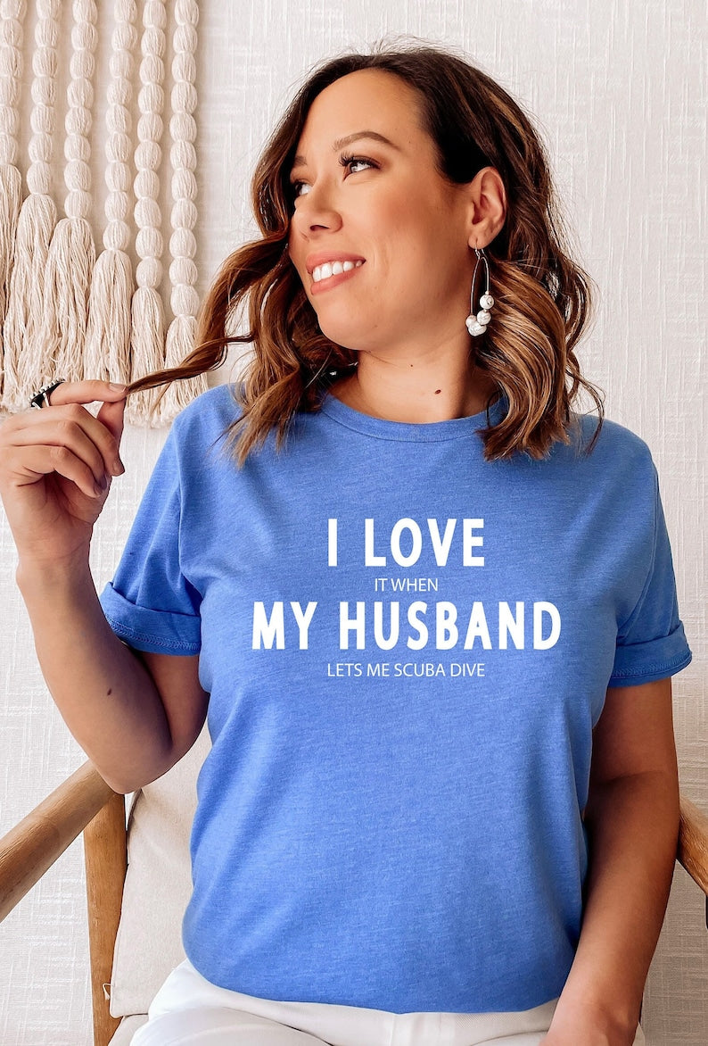 I Love It When My Husband Let Me Custom Shirt-Valentines Day shirt-Anniversary Gifts For Husband-Gun Shirt-I Love My Wife