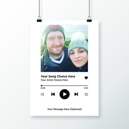 Custom Canvas your photo & music favorite song, Personalized Photo Canvas, Picture Poster, Wedding Gift, Couples Gift