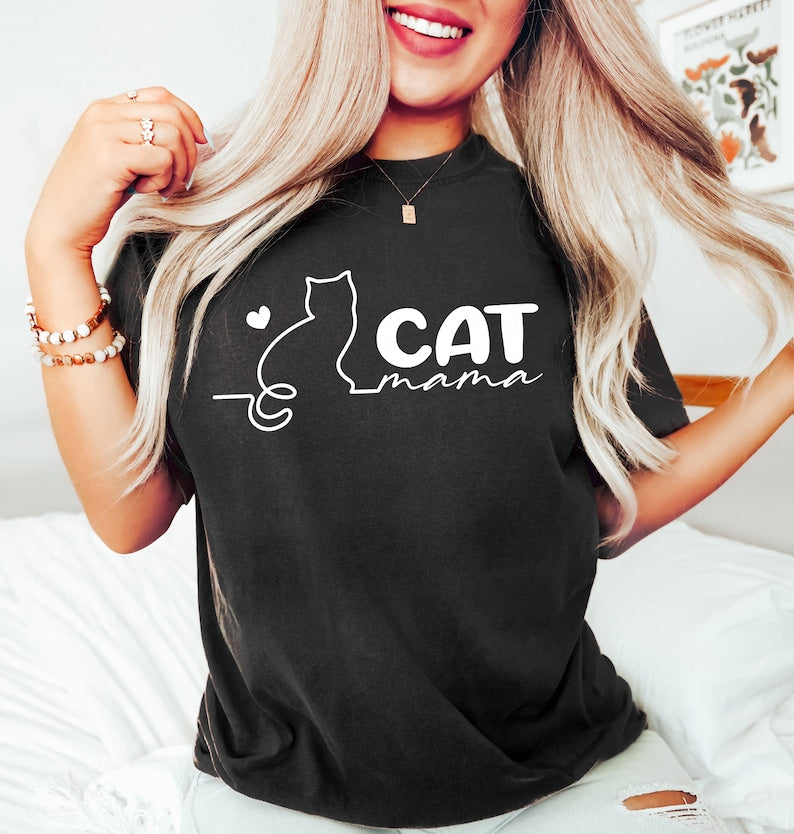 Cat Mama Shirt, Cat Mom Shirt, Cat Shirt for Cat Mom, Cat Lover, Mother's Day Gift For Cat Mom, Cat Lover Gift, Cat Shirt, Mom Shirt