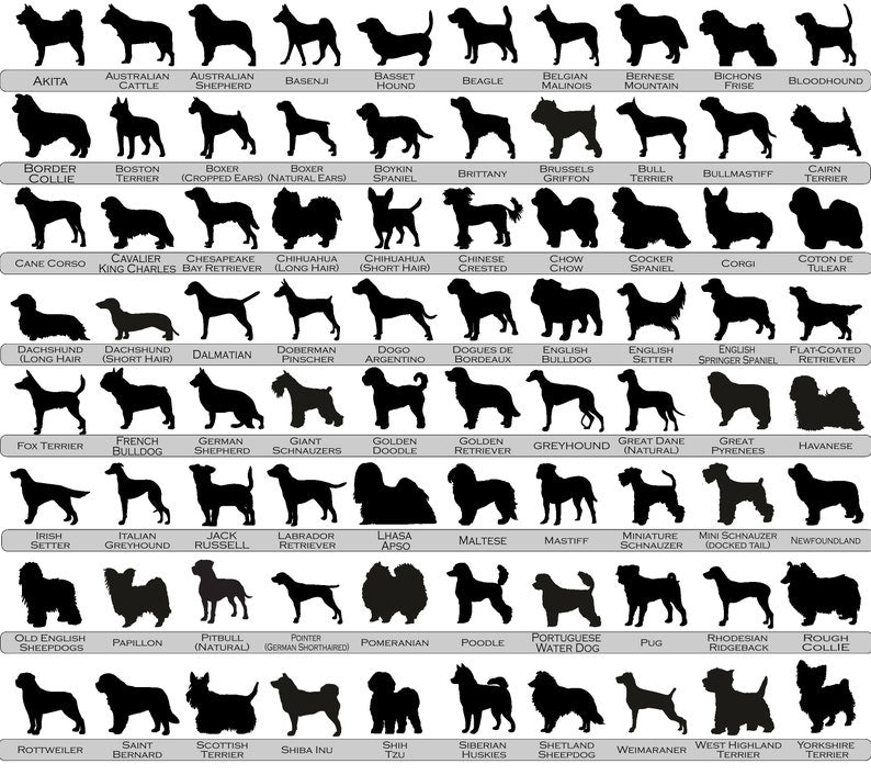 Dog Memorial Suncatcher, Breed Specific Pet Loss Gift, Perfect for dog lover, mixed breed, rescue dogs, service dogs