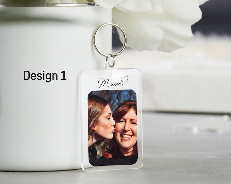 Mum Gift, Personalised Mum Mom Keyring Keychain, Mothers Day Gift, Mum Custom Photo Gift, Birthday Gift for Mum, Acrylic Plaque
