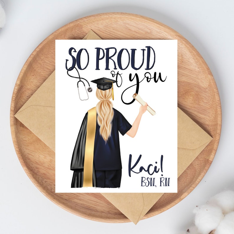 Personalized Nurse Graduation Card for Nurse Congratulations on Nursin