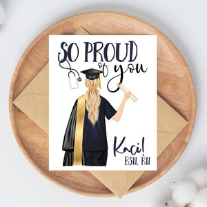 Personalized Nurse Graduation Card for Nurse Congratulations on Nursing Degree Custom Congratulations Card for Nurse 2025 Nursing Graduation