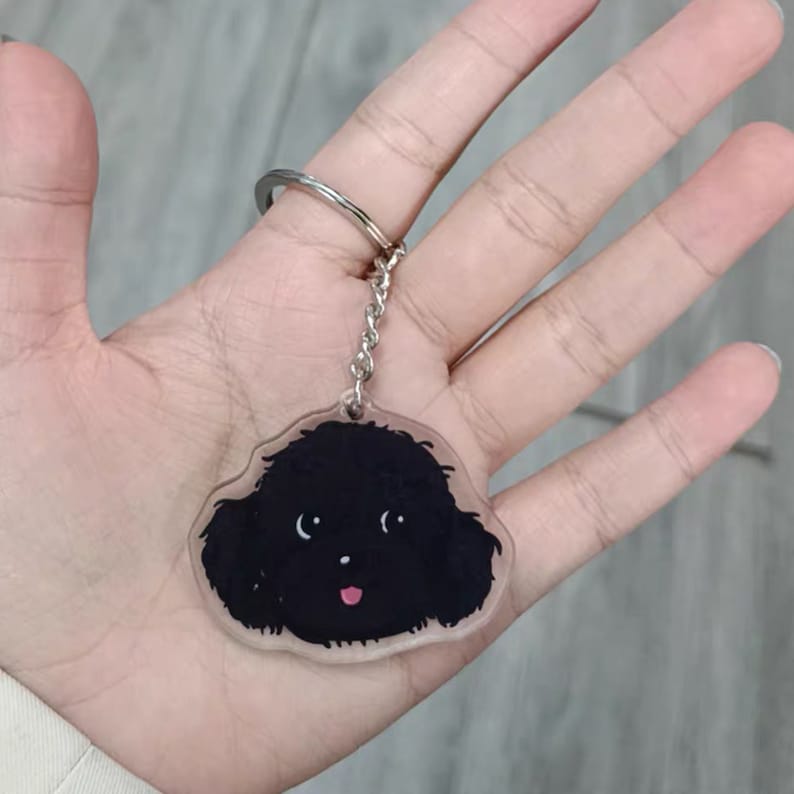 Custom Cat Keychain, Dog Keychain, Pet Keychain, Personalized Pet Photo Keychain, Pet Loss Gift, Dog Mom Gift, Pet Memorial Gift, Small gift