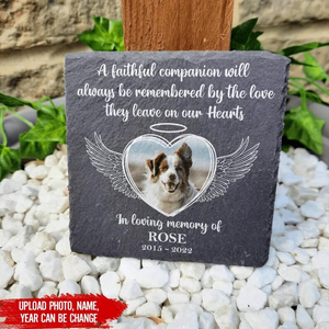 Sympathy Gift - Honor The Memory Of Your Pet With A Heartfelt Memorial Garden Slate & Hook - Durable - Perfect For Outdoor