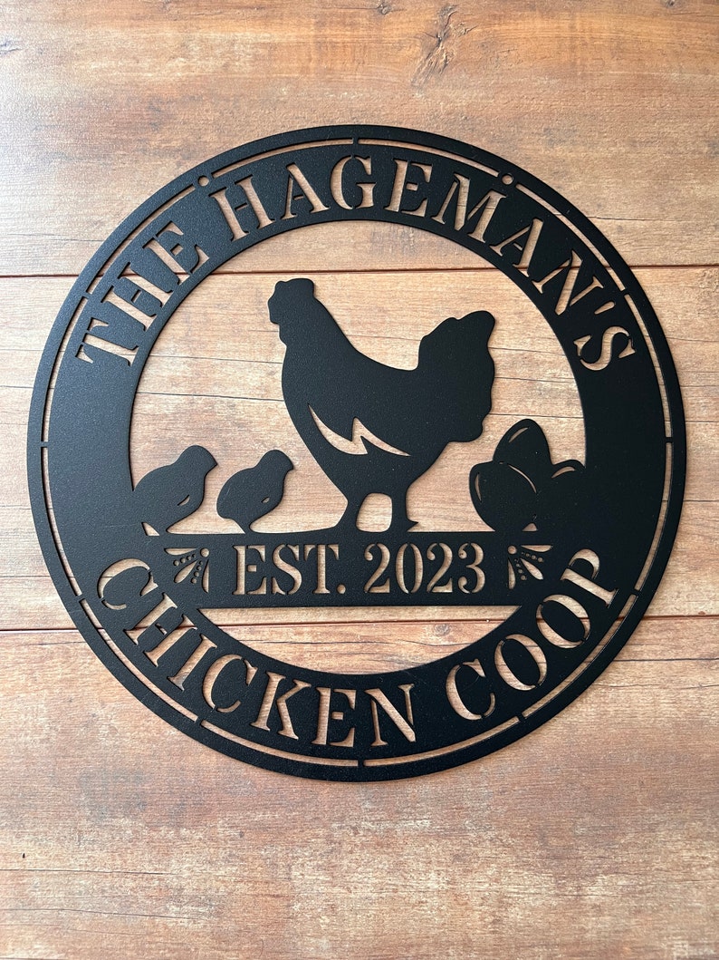 Personalized Chicken Coop Sign, Hen House Coop Sign, Our Little Coop Sign Metal Sign, Metal Chicken Coop Sign, Custom Chicken Coop sign il_794xN.4892035363_hq03.jpg