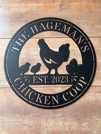 Personalized Chicken Coop Sign, Hen House Coop Sign, Our Little Coop Sign Metal Sign, Metal Chicken Coop Sign, Custom Chicken Coop sign il_794xN.4892035363_hq03.jpg