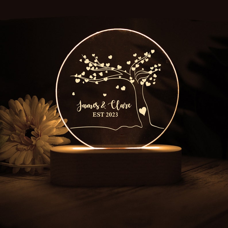 Tree Of Love Couples Night Light,Wedding Gift,Romantic Gift For Couples, Couples Anniversary Gift, LED Night Ligh,Valentines Gift