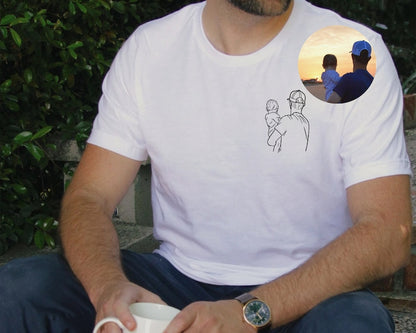 Custom Photo Shirt for Dad, Father's Day Tshirt, Personalized Dad Portrait Shirt, Fathers Day Gifts, Dad Birthday Gifts, Gift for Husband