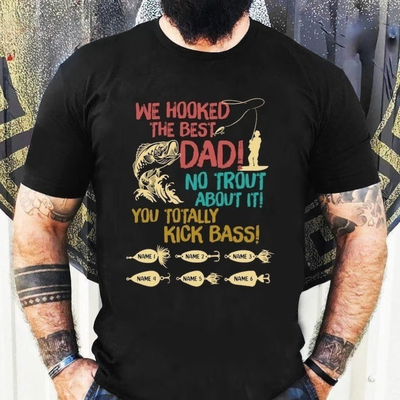 Fishing Gift For Man, Personalized Fishing Shirt For Dad Grandpa, Dad Shirt, Fathers Day Shirt From Son Daughter, Custom Fishing Gift For Da