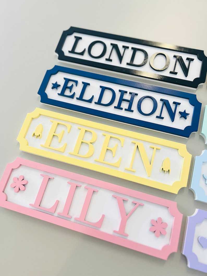 Boys name sign Girls name sign Boys door sign Girls door sign street style sign nursery door sign kids room door sign Childs room door sign