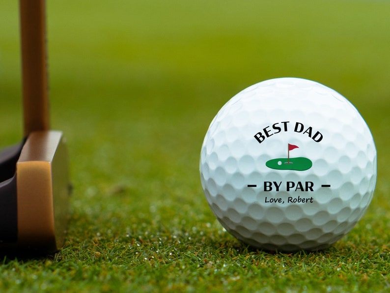 Best Dad By Par Custom Father's Day Golf Balls Personalized