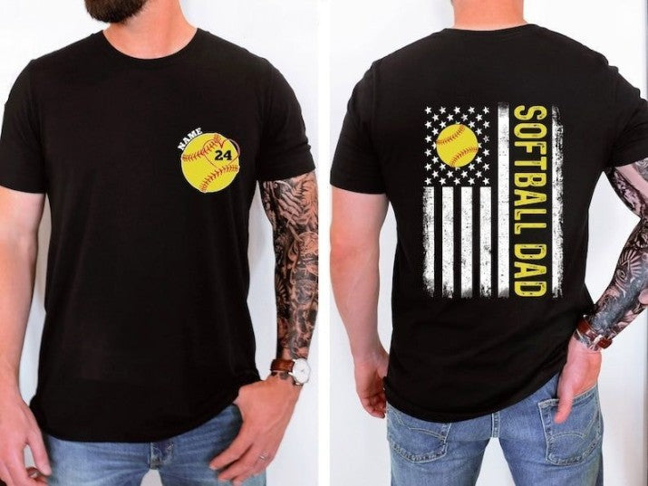 Softball Dad Shirt, Custom Softball Shirt, Softball Dad T Shirt, Dad Shirt, Game Day Shirt, Father's Day, Gift For Dad, Baseball Lover Dad