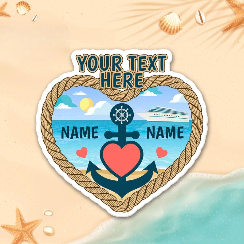 Personalized Couple Cruise Door Magnets, Cruise Door Decorations, Royal Caribbean Door Magnet