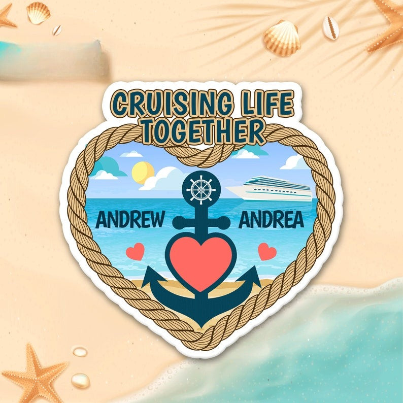 Personalized Couple Cruise Door Magnets, Cruise Door Decorations, Royal Caribbean Door Magnet