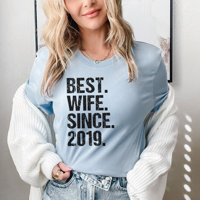 Best Wife Since 2019 (custom year) Anniversary Gift for her, 4th Anniversary Gift, best wife ever, Funny Anniversary Gift, Gift for wife