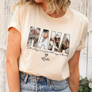 Personalized Mama Photo Shirt, Custom Gift for Mom, Mother's Day Shirt, Nana Grandma Gift