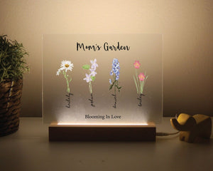 Birth Flowers Print with Names | Mom's Garden | Grandma's Garden | Family Birth Month Flowers | Christmas gifts