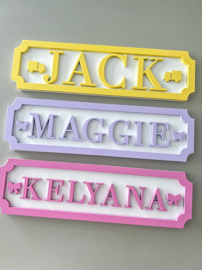 Boys name sign Girls name sign Boys door sign Girls door sign street style sign nursery door sign kids room door sign Childs room door sign