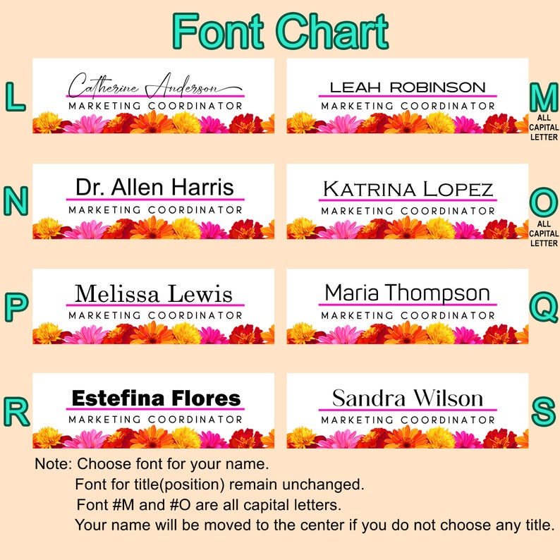 Custom Name Plate for Desk, Desk Nameplate, Personalized Gift, Acrylic Plaque, Pink Floral Name Plate, Gift for Women, Gift for Lady