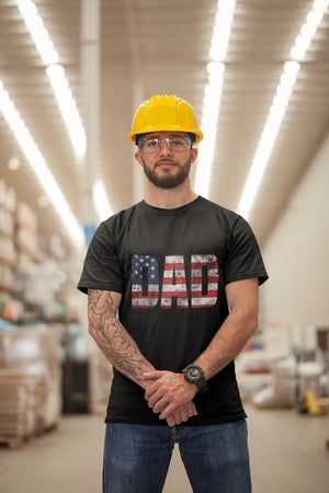 Dad Shirt with American Flag, Father's Day Shirt, Patriotic American Dad Shirt, 4Th Of July Shirt, American Flag Dad T Shirts, Gifts For Dad