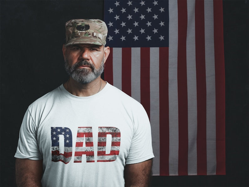 Dad Shirt with American Flag, Father's Day Shirt, Patriotic American Dad Shirt, 4Th Of July Shirt, American Flag Dad T Shirts, Gifts For Dad