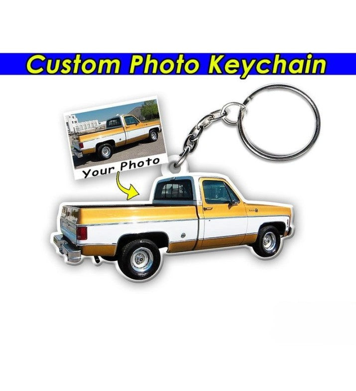 Classic Pickup Truck Personalized Keychain, Square Body Keyrings, Monster Truck, Lifted Truck, Chevy Truck, Heavy Duty Trucks, Light Truck