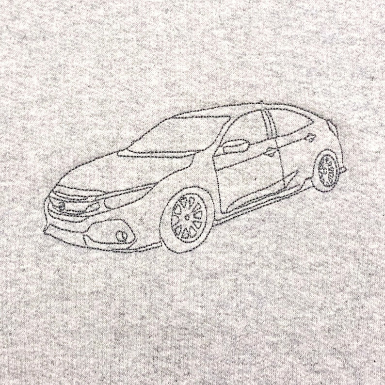 Personalized embroidered custom car with photo shirt - Handmade shirt