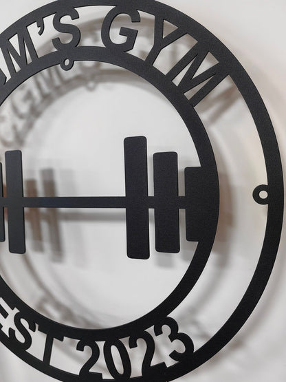 Gym Metal Sign Personalized Powerlifting Sport Metal Wall Art Gym Name Signs Cross Fit Sign Fitness Home Decor Father's Day Gift