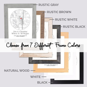 Where It All Began, Where We Met Map, Anniversary Gift, Heart Map, Our Story, First Date Gift, The Night We Met, Our First Date Memory Heart