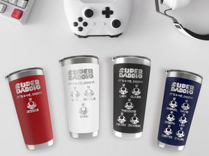 Father's Day Gift, Tumbler for Dad, Super Daddio Tumbler with Kids Names, Personalized Tumblers for Dad, Dad Tumbler, Gifts for Dad