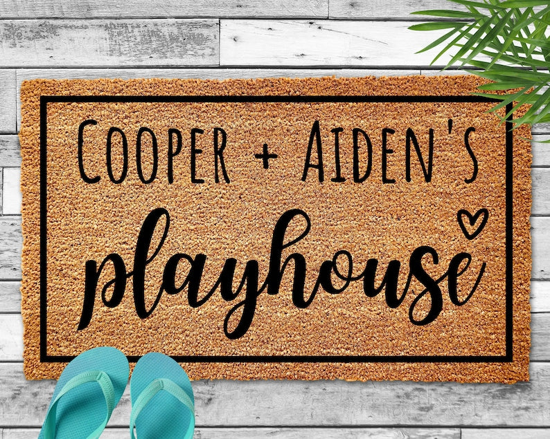 Kids Custom Playhouse Doormat, Doormat for Playhouse, Personalized Doormat, Kids Doormat, Play House Doormat for Kids, Custom Door Mat