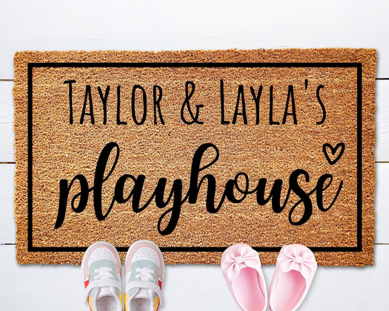 Kids Custom Playhouse Doormat, Doormat for Playhouse, Personalized Doormat, Kids Doormat, Play House Doormat for Kids, Custom Door Mat