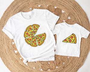 Dad and Baby Pizza Shirt, 1st Father's Day Gift, Dad and Son Matching Shirt, Baby Girl and Dad Matching