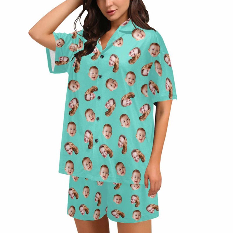 Face Pajamas.Family Pajamas Set,Women Short Sleeve Pajama,Couple Pajamas set,Custom Pajamas with Photo,Personalized Pajamas,Birthday Gifts il_794xN.4957201330_2329.jpg
