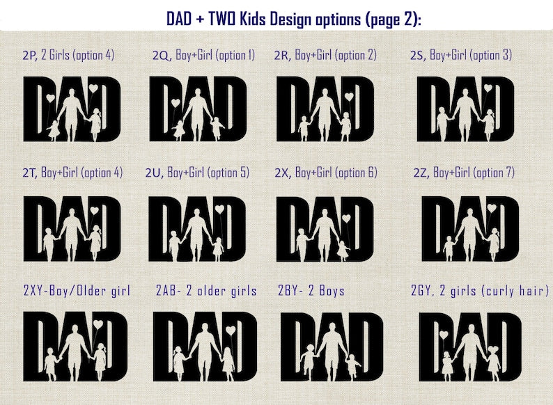 Father's day t-shirt, DAD t-shirt, DAD with kids t-shirt, Cute father's day t-shirt, Dad with children shadow figures