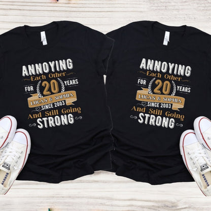 Personalized Anniversary Shirts, Annoying Each Other Since Shirt, Wedding Anniversary Gift, Funny Anniversary Gift, Custom Anniversary Tee