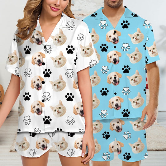 Personalized Dog Face Pajamas,Custom Women's Pajama Set,Faces Short Pajama,Custom Pajamas,Dog Paw Pajamas,DogDad Pjs,Birthday/Pet Lover Gift il_794xN.4971803854_dltx.jpg