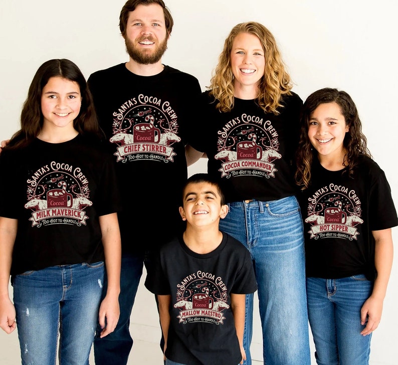 Family Hot Cocoa Shirts, Family Christmas Pajamas Set, Family Christmas Holiday Treats, Christmas Pjs Family Set, Matching Christmas Shirts